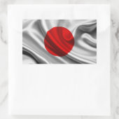 Sticker Rectangulaire Tissu du drapeau japonais (Sac)