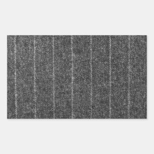 Sticker Rectangulaire Tissu noir gris rayé gris gris rayé