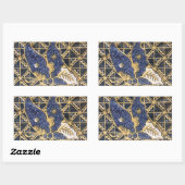 Sticker Rectangulaire Tissu papillon (Feuille)