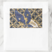 Sticker Rectangulaire Tissu papillon (Sac)