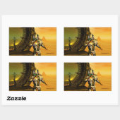 STICKER RECTANGULAIRE TITAN DANS LE DÉSERT D'HYPERION (Feuille)