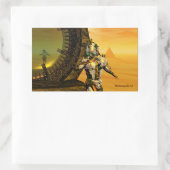 STICKER RECTANGULAIRE TITAN DANS LE DÉSERT D'HYPERION (Sac)