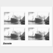 Sticker Rectangulaire Titanic aux quais de Southampton (Feuille)