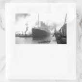 Sticker Rectangulaire Titanic aux quais de Southampton (Sac)