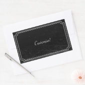 Sticker Rectangulaire Titre du film silencieux rayé (Enveloppe)