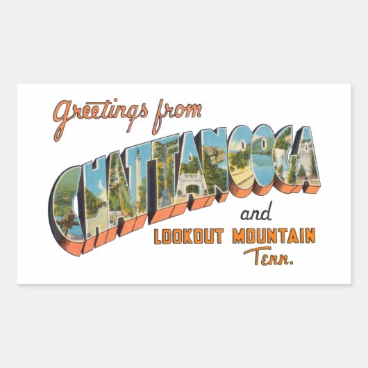 Sticker Rectangulaire TN Chattanooga (Devant)