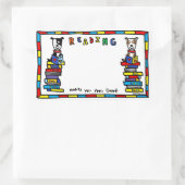 Sticker Rectangulaire Todd Parr - Réservez la bibliothèque de la Journée (Sac)