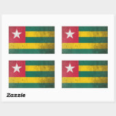 Sticker Rectangulaire Togo (Feuille)