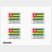 Sticker Rectangulaire Togo (Feuille)