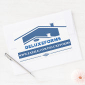 Sticker Rectangulaire Toit bleu (Enveloppe)