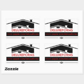 Sticker Rectangulaire Toit noir (Feuille)