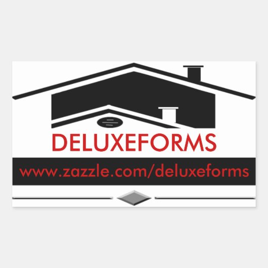 Sticker Rectangulaire Toit noir (Devant)