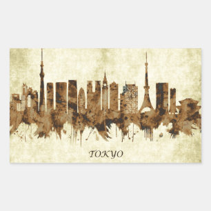 Sticker Rectangulaire Tokyo Japon