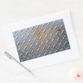 Sticker Rectangulaire Tôle d'acier diamantée robuste graphique (Enveloppe)