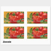 STICKER RECTANGULAIRE TOMATOES CHATOUILLERS CANNINGS SAUCE TOMATO (Feuille)