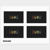Sticker Rectangulaire tondeuse à gazon Mangez Dormir slogan tondeuse à g (Feuille)