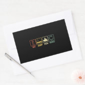 Sticker Rectangulaire tondeuse à gazon Mangez Dormir slogan tondeuse à g (Enveloppe)
