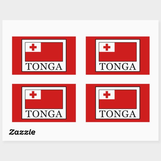 Sticker Rectangulaire Tonga (Feuille)