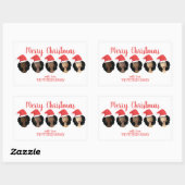 Sticker Rectangulaire Tons de Melanin, Femmes noires, Joyeux Noël (Feuille)