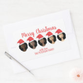 Sticker Rectangulaire Tons de Melanin, Femmes noires, Joyeux Noël (Enveloppe)