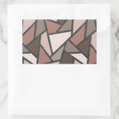 Sticker Rectangulaire Tons de motif en vitrail marron (Sac)