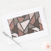 Sticker Rectangulaire Tons de motif en vitrail marron (Enveloppe)