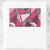 Sticker Rectangulaire Tons de motif en vitrail rose (Sac)
