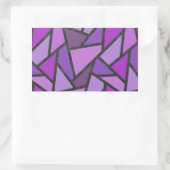 Sticker Rectangulaire Tons de vitrail violet motif (Sac)