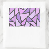 Sticker Rectangulaire Tons du motif en vitrail lilas (Sac)