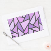 Sticker Rectangulaire Tons du motif en vitrail lilas (Enveloppe)