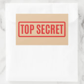 Sticker Rectangulaire Top Secret (Sac)