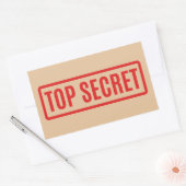 Sticker Rectangulaire Top Secret (Enveloppe)