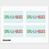 Sticker Rectangulaire Topographie des syllabes (Feuille)