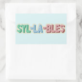 Sticker Rectangulaire Topographie des syllabes (Sac)