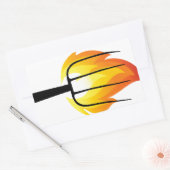 Sticker Rectangulaire Torche et fourche (Enveloppe)