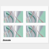 Sticker Rectangulaire Tornade Abstraite à la menthe de chocolat (Feuille)