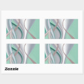 Sticker Rectangulaire Tornade Abstraite à la menthe de chocolat (Feuille)