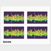Sticker Rectangulaire Toronto Canada Skyline (Feuille)