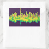 Sticker Rectangulaire Toronto Canada Skyline (Sac)