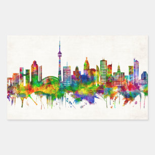 Sticker Rectangulaire Toronto Canada Skyline