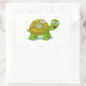 Sticker Rectangulaire Tortue caricaturale (Sac)