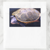Sticker Rectangulaire Tortue Diamondback (Sac)