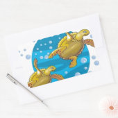 Sticker Rectangulaire Tortues marines (Enveloppe)