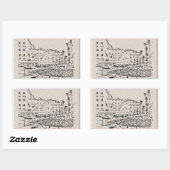 Sticker Rectangulaire Toscane.Italie. Cortona. (Feuille)