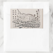 Sticker Rectangulaire Toscane.Italie. Cortona. (Sac)