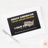 Sticker Rectangulaire Total Solar Eclipse - 2017 - Je l'ai vu ! (Enveloppe)