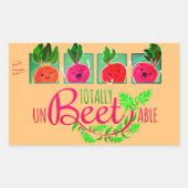 Sticker Rectangulaire Totalement imbattable | Jeu de devis motivationnel (Devant)
