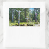 Sticker Rectangulaire Totems à Stanley Park, Vancouver Canada (Sac)