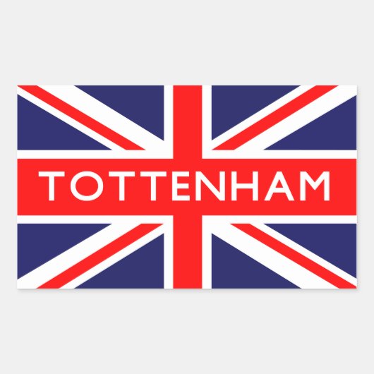 Sticker Rectangulaire Tottenham : Drapeau britannique (Devant)