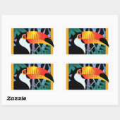 Sticker Rectangulaire Toucan Tango (Feuille)